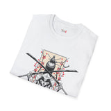 Dual Sword Fem Warrior Japanese Samurai T Shirt, Asian Graphic Tee, Bushido Warrior Shirt
