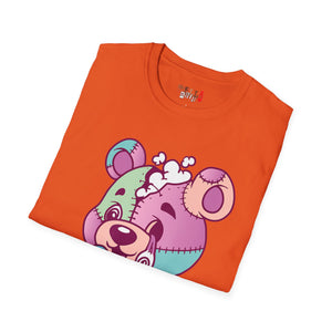 Patchy Knifed Bear Unisex Softstyle T-Shirt