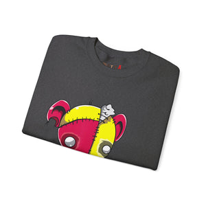 Red Yellow Patches Teddy Bear Sweatshirt