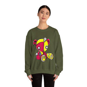 Red Yellow Patches Teddy Bear Sweatshirt