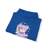 Pink Blue Pastel Teddy Bear Hoodie