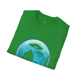 Bigfoot and  Alien T Shirt for Men/Women, Funny UFO Shirt, Sci Fi Graphic Tee