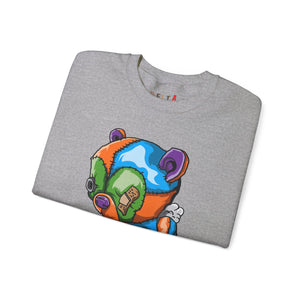 Sad Patched Teddy Bear Sweatshirt