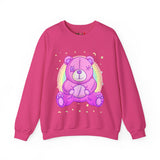 Purple Stitches Teddy Bear Sweatshirt
