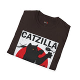 Catzilla Funny T Shirt Relatable Meme Tee Sarcastic Humor Graphic Shirt