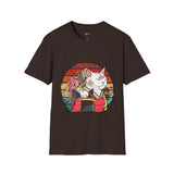 Banadaged Kitty Japanese Samurai T Shirt, Asian Graphic Tee, Bushido Warrior Shirt