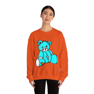 Missing Button Eye Teddy Bear Sweatshirt