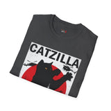 Catzilla Funny T Shirt Relatable Meme Tee Sarcastic Humor Graphic Shirt