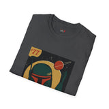 77 Bounty Hunter Blaster Retro Space T Shirt, Vintage Sci Fi Graphic Tee, Galaxy Shirt