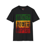 Money Power Respect Unisex Softstyle T-Shirt
