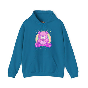 Purple Stitches Teddy Bear Hoodie