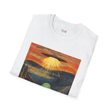 The Scream Van Gogh Alien T Shirt for Men/Women, Funny UFO Shirt, Sci Fi Graphic Tee