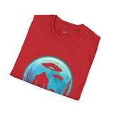 Bigfoot and  Alien T Shirt for Men/Women, Funny UFO Shirt, Sci Fi Graphic Tee