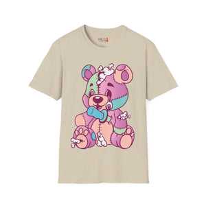 Patchy Knifed Bear Unisex Softstyle T-Shirt