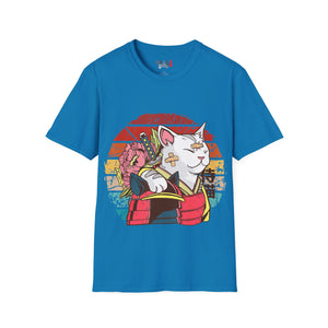 Bandaged Samurai Cat Unisex Softstyle T-Shirt