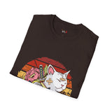 Banadaged Kitty Japanese Samurai T Shirt, Asian Graphic Tee, Bushido Warrior Shirt
