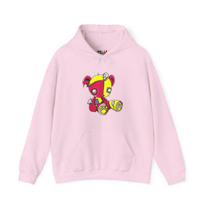 Red Yellow Patches Teddy Bear Hoodie