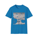 Cat Invasion Selfie Alien T Shirt for Men/Women, Funny UFO Shirt, Sci Fi Graphic Tee