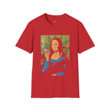 Smoking Mona Lisa Funny Weed T Shirt, Cannabis Graphic Tee, 420 Stoner Shirt