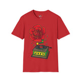 Rose Gramaphone Unisex Softstyle T-Shirt