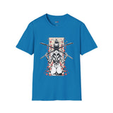 Dual Sword Fem Warrior Japanese Samurai T Shirt, Asian Graphic Tee, Bushido Warrior Shirt
