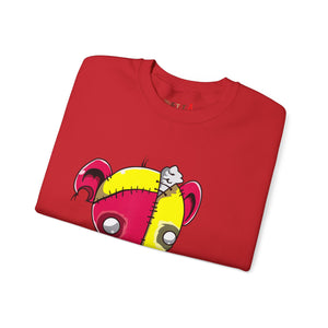 Red Yellow Patches Teddy Bear Sweatshirt