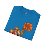 Dunking Hooper Teddy Bear Unisex Softstyle T-Shirt