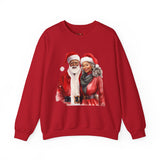 Black Santa 7 Unisex Heavy Blend™ Crewneck Sweatshirt