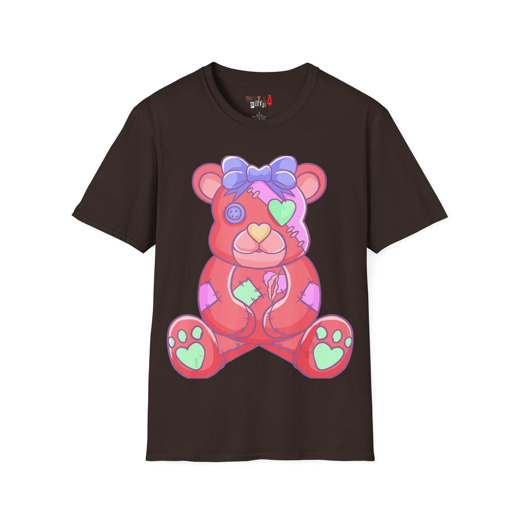 Orange Heart Eye Teddy Bear T-shirt