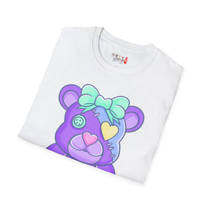 Purple Heart Eye Teddy Bear T-shirt