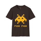Pew Pew Invader Alien T Shirt for Men/Women, Funny UFO Shirt, Sci Fi Graphic Tee