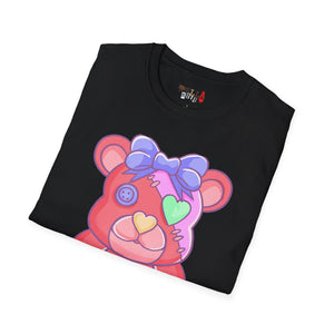 Orange Heart Eye Teddy Bear T-shirt