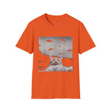 Cat Invasion Selfie Alien T Shirt for Men/Women, Funny UFO Shirt, Sci Fi Graphic Tee