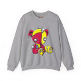 Red Yellow Patches Teddy Bear Sweatshirt