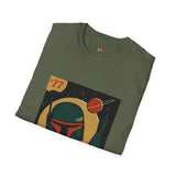 77 Bounty Hunter Blaster Retro Space T Shirt, Vintage Sci Fi Graphic Tee, Galaxy Shirt