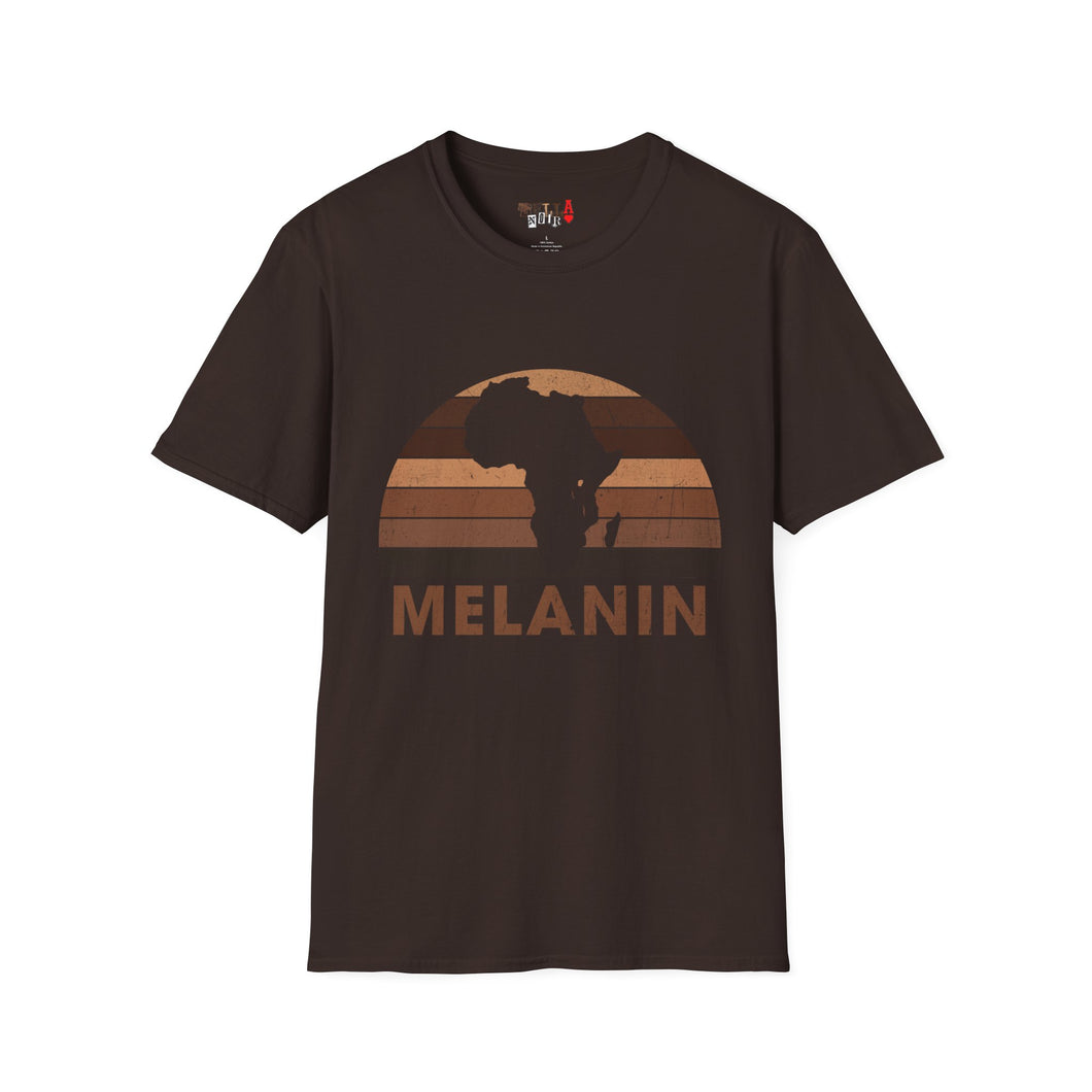 Melanin Half Circle Unisex Softstyle T-Shirt