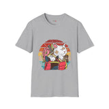 Banadaged Kitty Japanese Samurai T Shirt, Asian Graphic Tee, Bushido Warrior Shirt