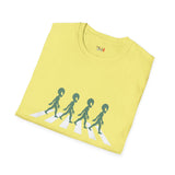 Walking Across Abbey Road Alien T Shirt for Men/Women, Funny UFO Shirt, Sci Fi Graphic Tee