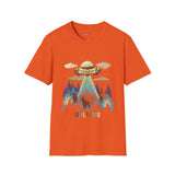 Believe Cat Abduction Vintage Alien T Shirt, Retro UFO Graphic Tee, Space Streetwear Shirt