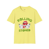 Green Rolling Stoned Funny Weed T Shirt, Cannabis Graphic Tee, 420 Stoner Shirt