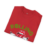 Green Rolling Stoned Funny Weed T Shirt, Cannabis Graphic Tee, 420 Stoner Shirt