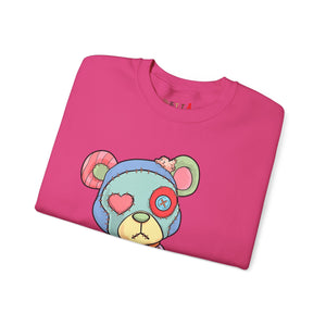 Pink Heart Eye Teddy Bear Sweatshirt