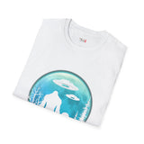 Bigfoot and  Alien T Shirt for Men/Women, Funny UFO Shirt, Sci Fi Graphic Tee