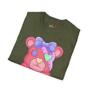 Orange Heart Eye Teddy Bear T-shirt