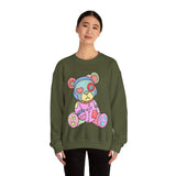 Pink Heart Eye Teddy Bear Sweatshirt