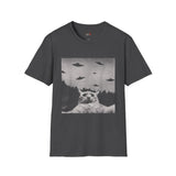 Cat Invasion Selfie Alien T Shirt for Men/Women, Funny UFO Shirt, Sci Fi Graphic Tee