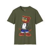 Cool Drippy Bear Unisex Softstyle T-Shirt