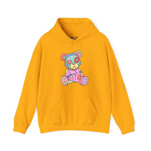 Pink Heart Eye Teddy Bear Hoodie