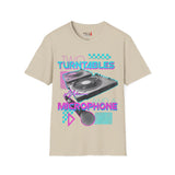 Two Turntables and a Microphone Unisex Softstyle T-Shirt