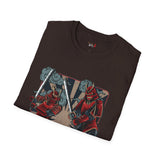 Dueling Samurai Warriors Japanese Samurai T Shirt, Asian Graphic Tee, Bushido Warrior Shirt